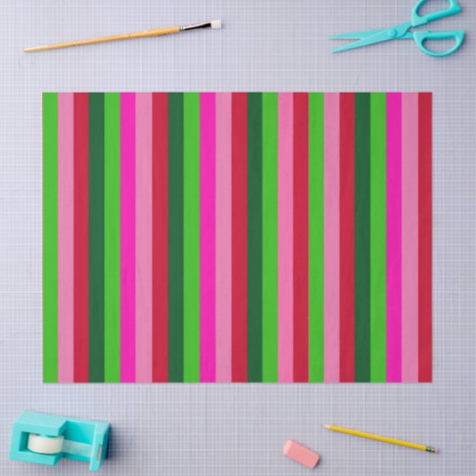 Contemporary Colors Christmas Stripes  薄葉紙 (クラフト)