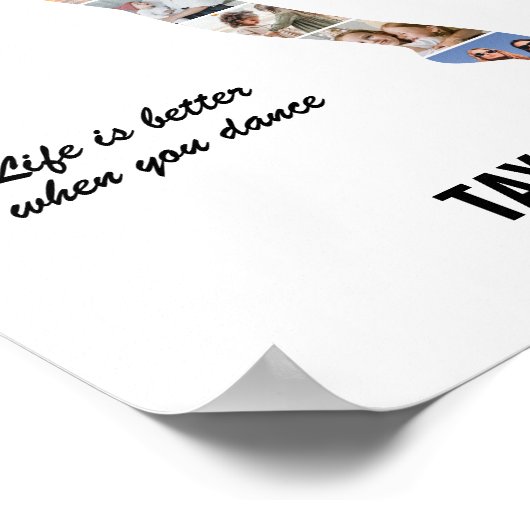 Contemporary Dance Photo Collage Senior Gift ポスター (角)