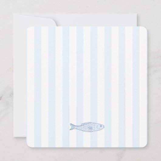 Contemporary Doodle Fish Fry Engagement Party 招待状 (裏面)