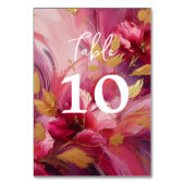 Contemporary Elegance:  Fuchsia Pink Gold テーブルナンバー (裏面)