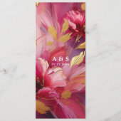 Contemporary Elegance:  Fuchsia Pink Gold Menu メニュー (裏面)