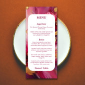 Contemporary Elegance:  Fuchsia Pink Gold Menu メニュー