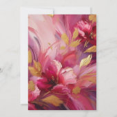 Contemporary Elegance: Fuchsia Pink Gold Save Date 招待状 (裏面)