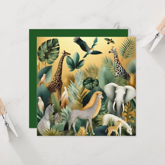 Contemporary exotic animals and birds 1 gold カード (正面/裏面インサイチュ)