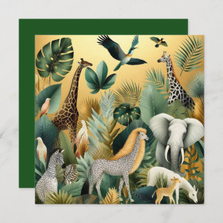 Contemporary exotic animals and birds 1 gold カード