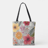 “Contemporary Floral Reusable Bag” トートバッグ (裏面)