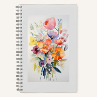 Contemporary Floral Wall Decor Art # 1 ノートブック
