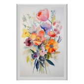 Contemporary Floral Wall Decor Art # 1 ポスター (正面)