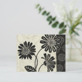 Contemporary Florals in Black and White ポストカード (スタンド正面)
