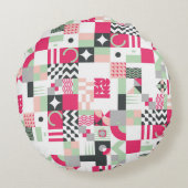 Contemporary geometric mosaic seamless pattern wit ラウンドクッション (裏面)