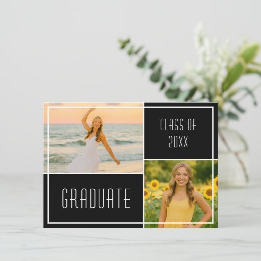 Contemporary Graduation Party Invitation 招待状 (スタンド正面)