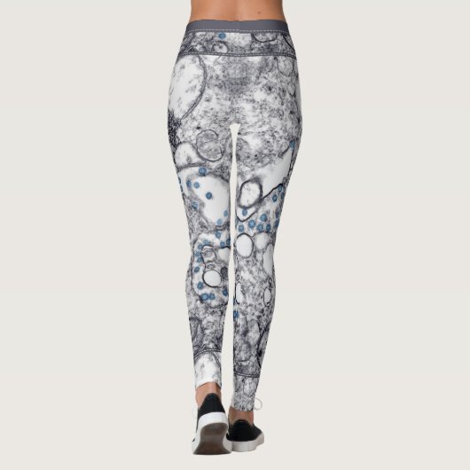 Contemporary Gray Blue Abstraction Special Paint レギンス (裏面)