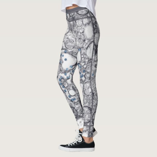 Contemporary Gray Blue Abstraction Special Paint レギンス (左)