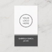 Contemporary Gray QR Code Logo Business Card 名刺 (正面)