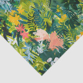 Contemporary Green Abstract Floral Pattern 薄葉紙 (詳細)