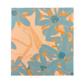 Contemporary Leaf Design in Peach ノートパッド (正面)