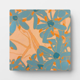 Contemporary Leaf Design in Peach  フォトプラーク