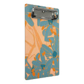 Contemporary Leaf Design in Peach ミニクリップボード (アングル)