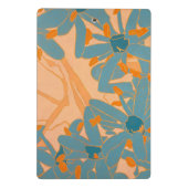 Contemporary Leaf Design in Peach ミニクリップボード (裏面)