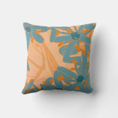 Contemporary Leaf Design Peach クッション (裏面)