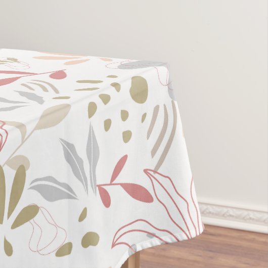 Contemporary Leaves Grey, Brown, Rust テーブルクロス (インサイチュ)