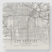 Contemporary Los Angeles California Street Map ストーンコースター (正面)