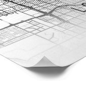 Contemporary Los Angeles California Street Map ポスター (角)