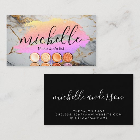 Contemporary Makeup Artist Palette 名刺 (正面/裏面)