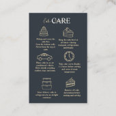 Contemporary Marble Gold Aesthetic Cake Care  名刺 (正面)