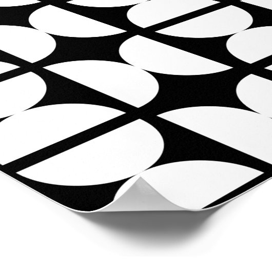 Contemporary Mid-Century Modern Geometric ポスター (角)