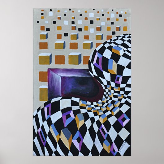 Contemporary Minimalism  Hand Painted Art ポスター (正面)