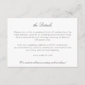 Contemporary Minimalist Wedding Details エンクロージャーカード (正面)