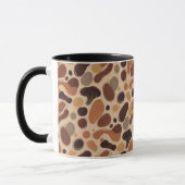 Contemporary Organic Pattern Mug – Earthy Tones マグカップ (左)