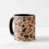 Contemporary Organic Pattern Mug – Earthy Tones マグカップ (正面左)