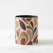 Contemporary Organic Pattern Mug – Earthy Tones マグカップ (中央)