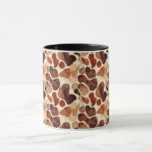 Contemporary Organic Pattern Mug – Earthy Tones マグカップ (中央)