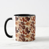 Contemporary Organic Pattern Mug – Earthy Tones マグカップ (左)