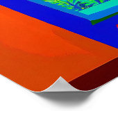 Contemporary Painting of Window Landscape _ Vintag ポスター (角)