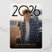 Contemporary PhotoPop Graduation Party 箔招待状 (正面)