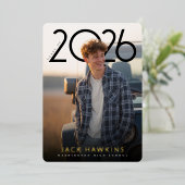 Contemporary PhotoPop Graduation Party 箔招待状 (立ち正面)