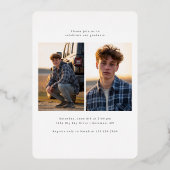 Contemporary PhotoPop Graduation Party 箔招待状 (裏面)