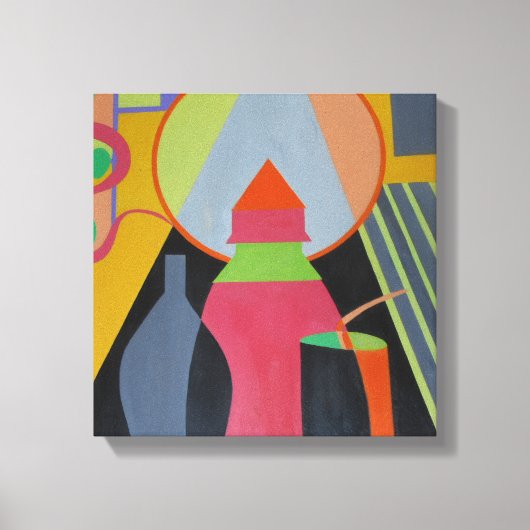 Contemporary Sculpted Pink Stillness Art Print キャンバスプリント (正面)