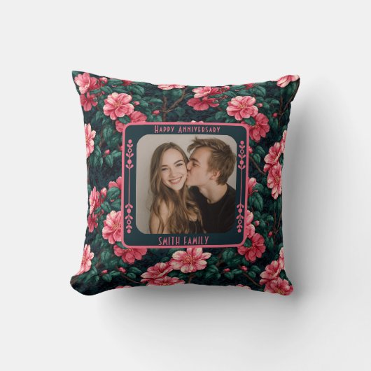 Contemporary Sentimental Wedding Throw Pillow クッション (正面)