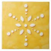 Contemporary Snowflake Winter Holiday Tile タイル (正面)