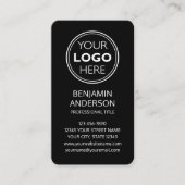 Contemporary Social Media Logo QR Code Black 名刺 (正面)