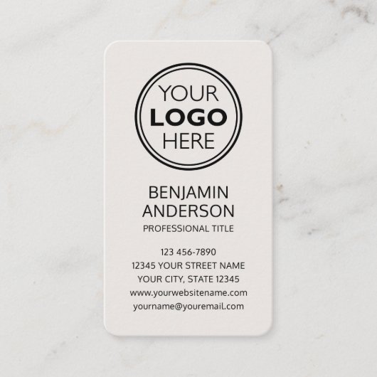 Contemporary Social Media Logo QR Code Off-White 名刺 (正面)