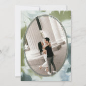 Contemporary Something Blue Bridal Shower 招待状 (裏面)