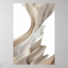 Contemporary Stylish Beige Abstract Art ポスター