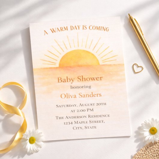 Contemporary Sunrise Aesthetic 招待状