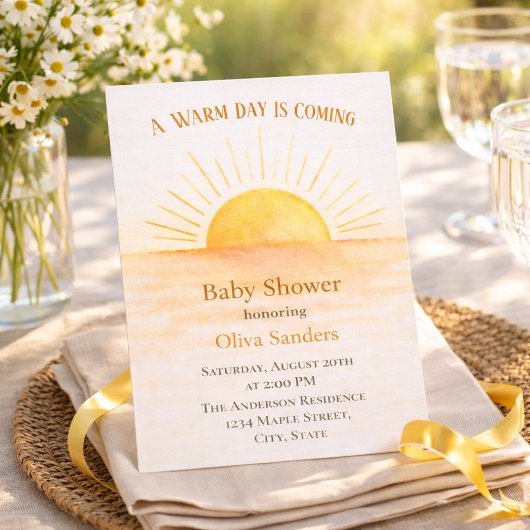 Contemporary Sunrise Aesthetic 招待状